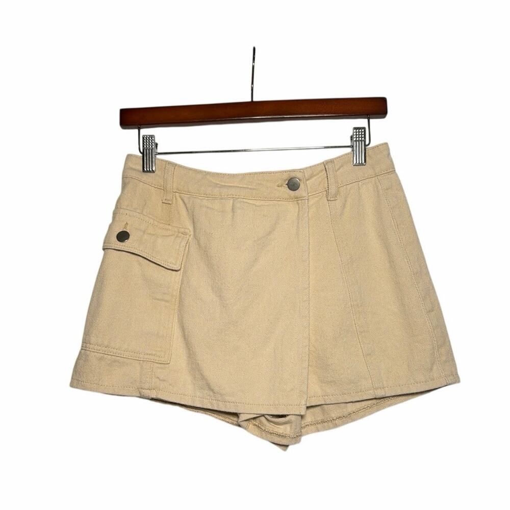 Idem Ditto Skort Denim Womens S Cream Casual Streetwear Festival Western Rodeo